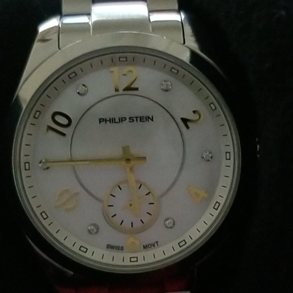 Phillip Stein watch mother of pearl and diamonds - Picture 4 of 4